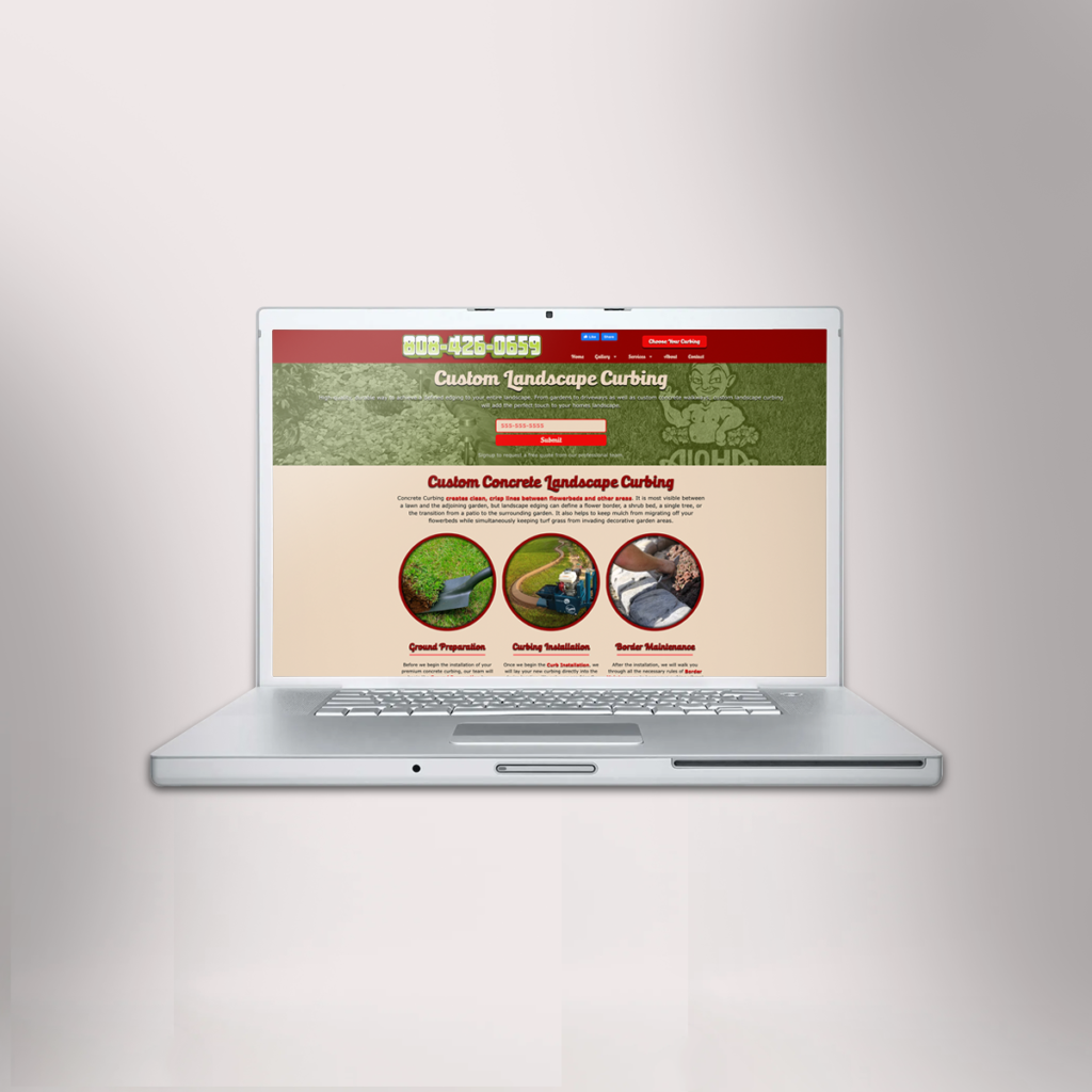 AlohaLandscapeCurbing.com - Graphic & Web Design